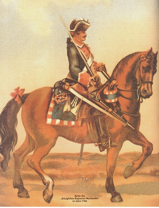 Reiter vom Regiment Normandie 1766