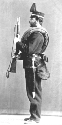 Württ. Artillerist mit Haubajonett um 1866