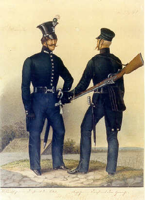 Badische Grenzaufseher um 1848